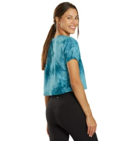 Marika Tie Dye Boxy Crop -Marika Shop 6948895555752 bluesprucespiraltiedye 3a