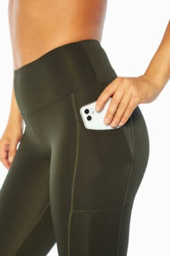 Marika High Rise Side Pocket Ankle Legging - Rosin Green -Marika Shop MLL1145A 3I6.8714