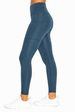 Marika High Rise Side Pocket Ankle Legging - Midnight Navy -Marika Shop MLL1145A 48Q.5937