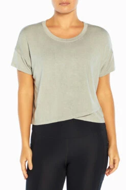 Marika Switchback Cropped Short Sleeve Tee