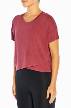 Marika Switchback Cropped Short Sleeve Tee -Marika Shop MLT4282A 6EY.49323